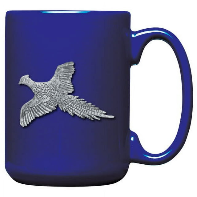 Pheasant Coffee Mug Set, Cobalt