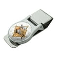 thumbnail image 1 of Pheasant Diamond Satin Chrome Plated Metal Money Clip, 1 of 4