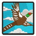 thumbnail image 1 of Pheasant Flying Applique Multi-Color Embroidered Hook & Loop Patch - 3 Inch Medium, 1 of 5