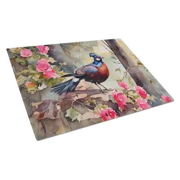 Pheasant Glass Cutting Board 12 in x 15 in