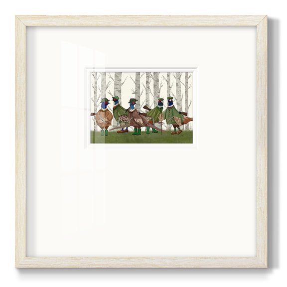 Pheasant Shooting Party Group 3Premium Framed Print
