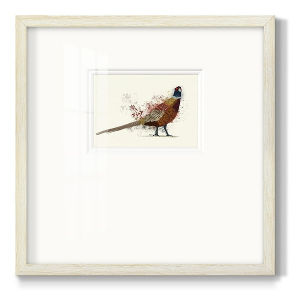 Pheasant Splash 2Premium Framed Print