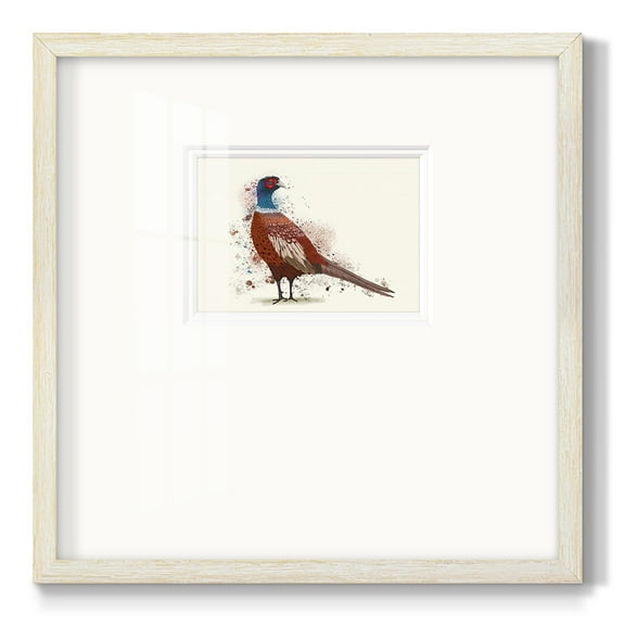Pheasant Splash 5Premium Framed Print
