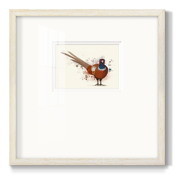 Pheasant Splash 7Premium Framed Print