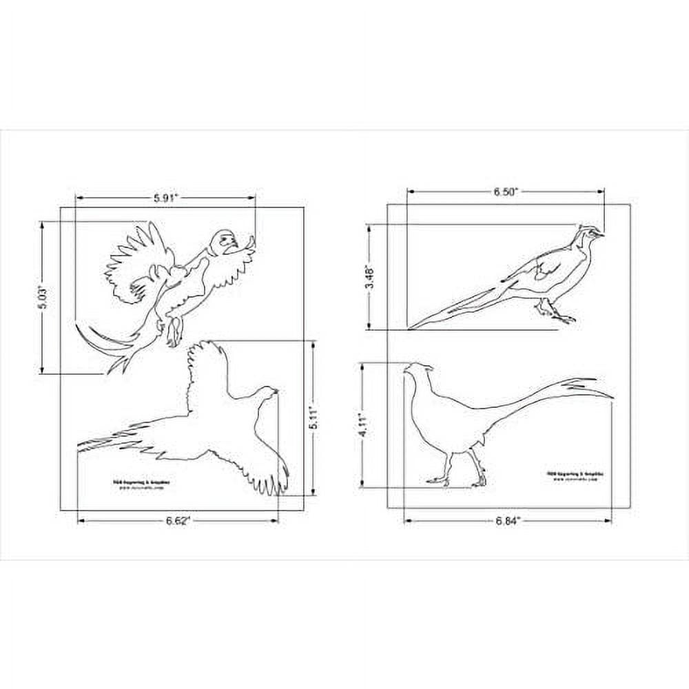 Pheasant Stencils - 2 Piece Set - 8 X 10 Inches - Walmart.com