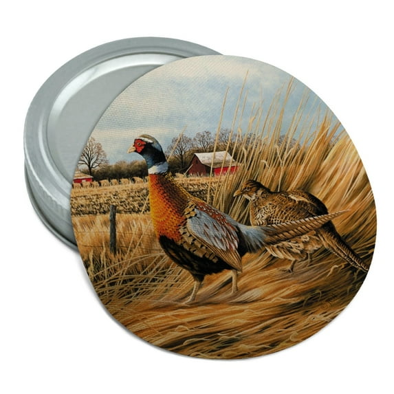 Pheasants on the Farm Round Rubber Non-Slip Jar Gripper Lid Opener