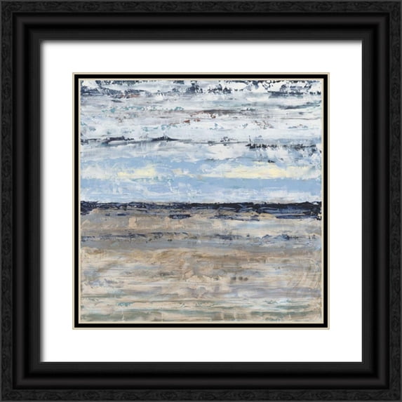 Phelps, Edith 15x15 Black Ornate Wood Framed with Double Matting Museum Art Print Titled - Soothing Shores