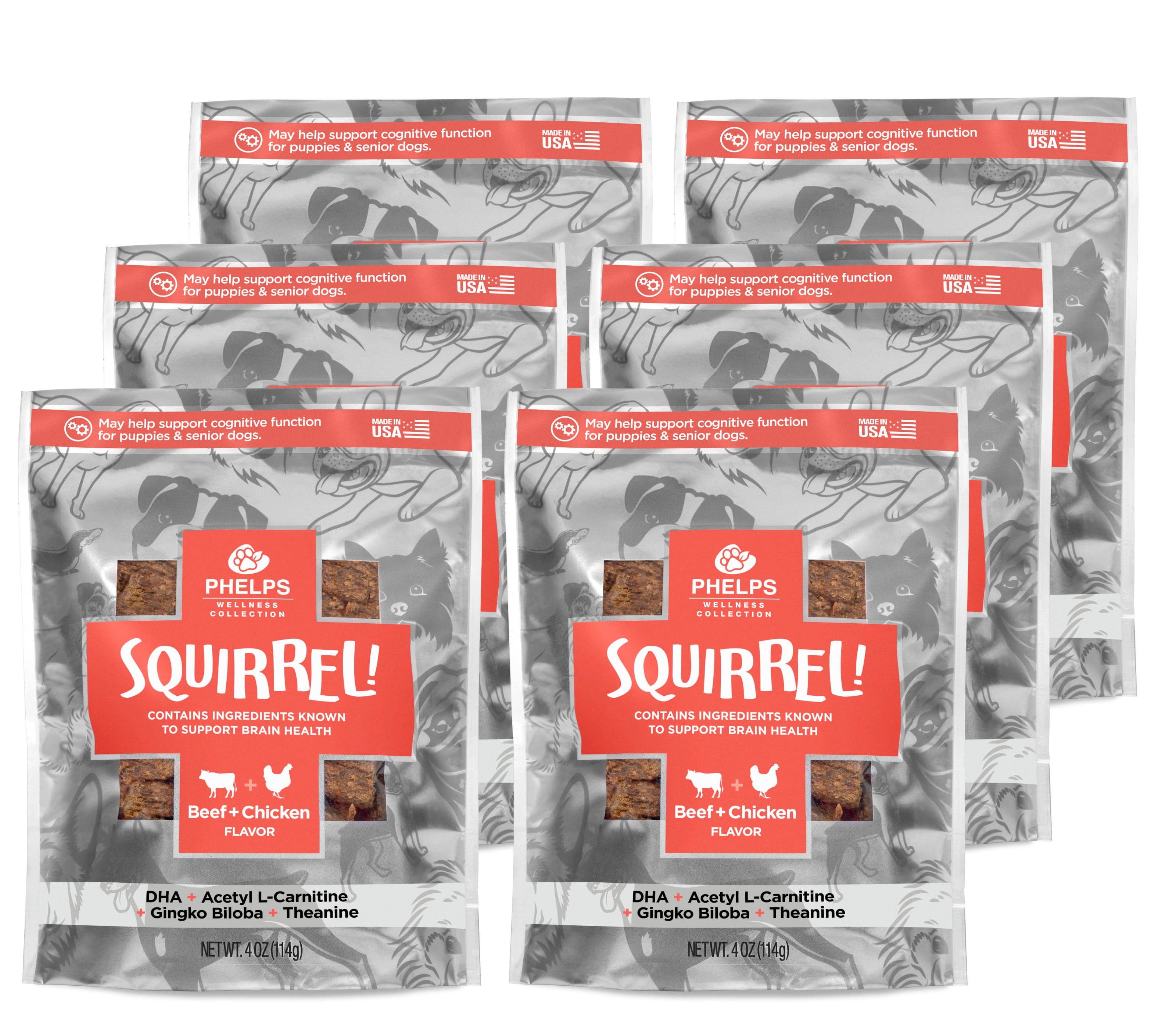 Phelps Pet Chicken & Beef Flavor Soft Treats for Dogs, 4 oz. (6 Pack)