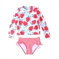 thumbnail image 1 of CHOYURME CHONYURM Girls Long Sleeve Rashguard Swimsuit Set Two Piece Bathing Suit with UPF 50+ Sun Protection 2-8T, 1 of 6