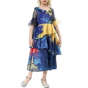 Phenas Kids Girls Isabella Dress Cosplay Costume Mirabel Madrigal Summer Princess Dress Up