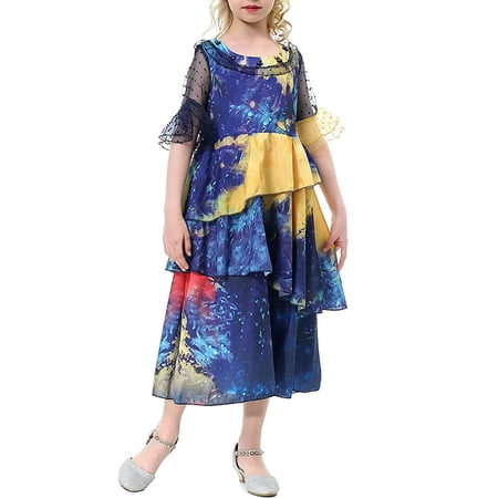 Phenas Encanto Costume Dress Kids Girls Isabella Dress Cosplay Costume Mirabel Madrigal Summer Princess Dress Up