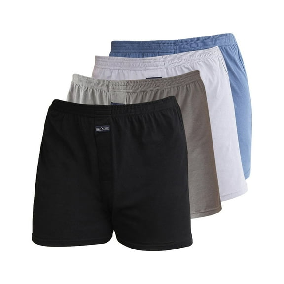 Phenas Men’s Underwear Boxer Soft Cotton Knit Mens Boxer Shorts Underwear Men Pack of 4