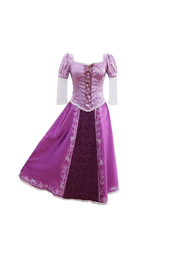 Women's Princess Purple Dress Purple Cosplay Costume Halloween Princess Lepe Dress Purple Magic Dress
