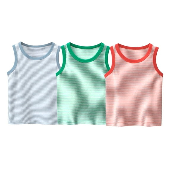 Phenas Toddler Boys Cotton Sleeveless Tank Tops,Pack of 3