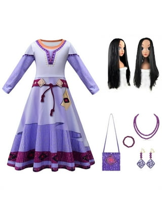 Cosplay Wish Movie Princess Asha Dress Kids Girls Dress Skirts
