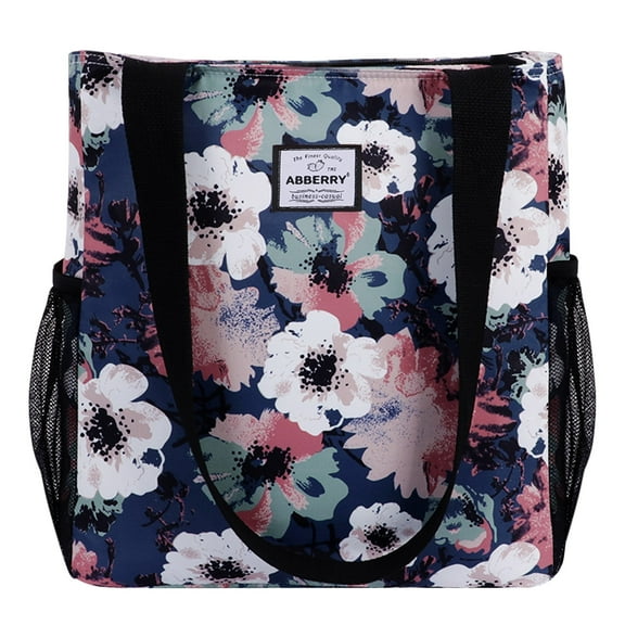 Phenas Women Floral Tote Bags Large Shoulder Bag Fashion Handbag with Zipper Closure for Gym Hiking Picnic Travel Beach