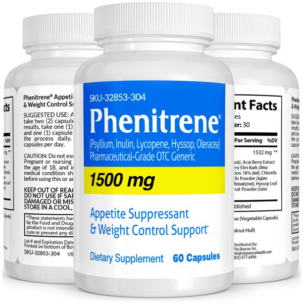 Phenitrene, Natural No Side Effects, Appetite Suppressant for Weight