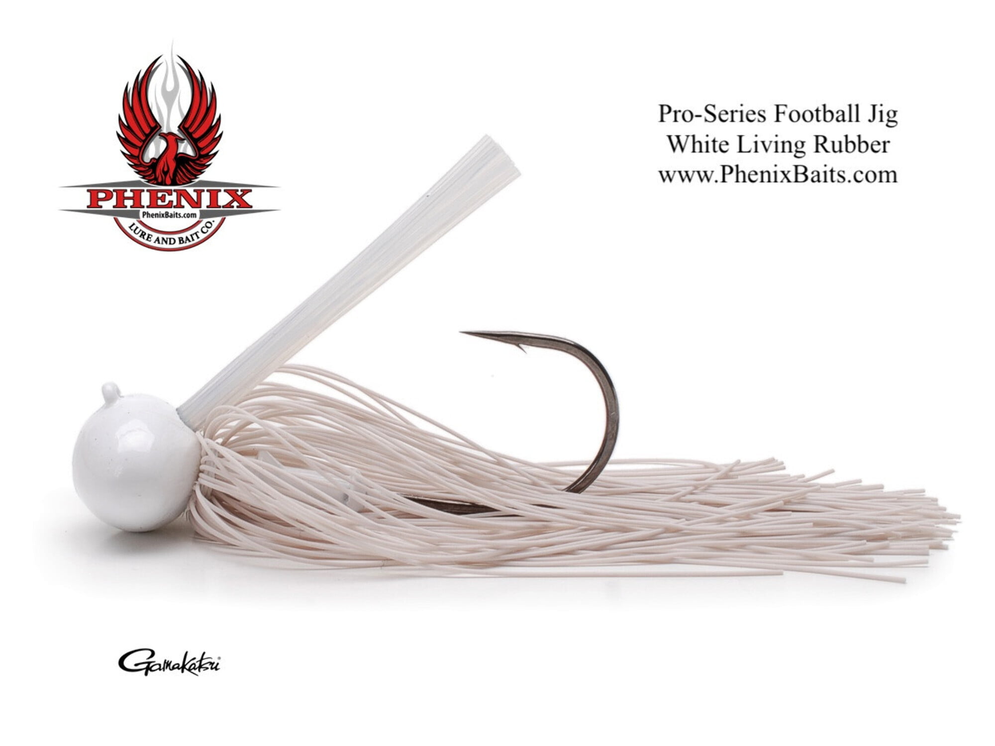 Phenix Pro-Series Football Jig - White Living Rubber 