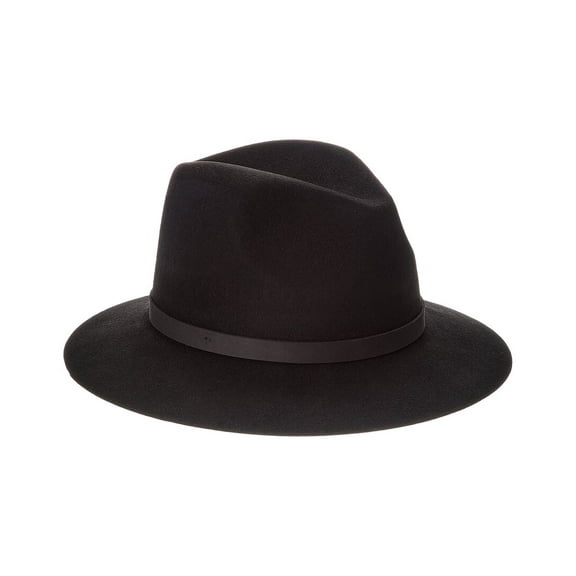 Phenix Short Brim Wool Fedora, Black