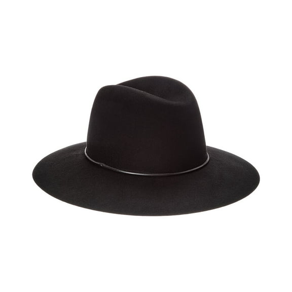 Phenix Short Brim Wool Fedora, Black