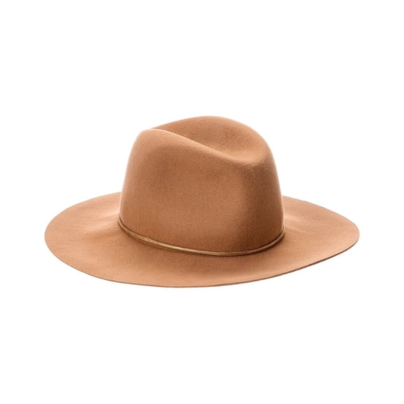 Phenix Short Brim Wool Fedora, Brown