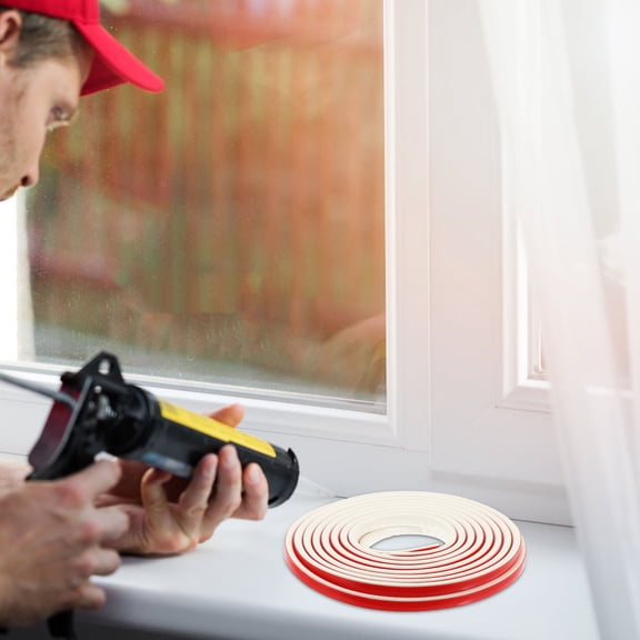 Phenofice 1 Roll Thick Weather Stripping Door Seal Silicone White Gap Sealing Indoor