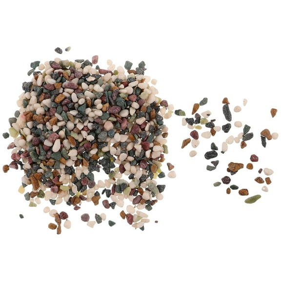Phenofice 1 Set Glass Pebbles for Aquarium and Indoor Plants with Natural Stream Stone Style