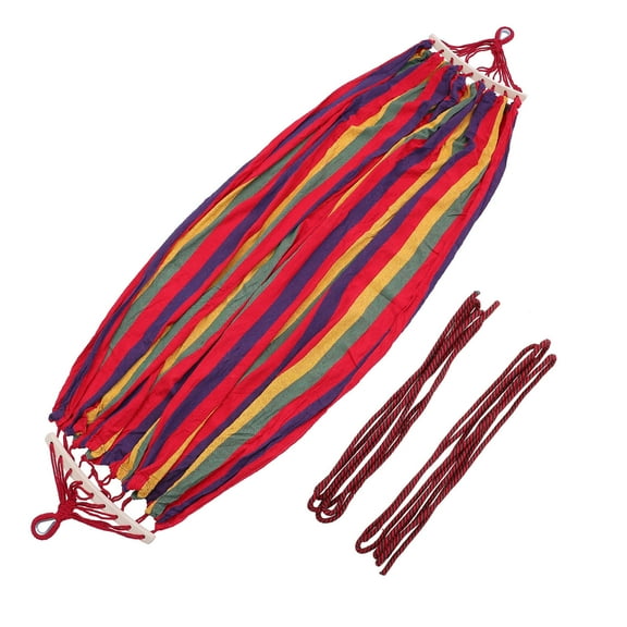 Phenofice 1 Set Outdoor Hammocks with Durable Canvas and Wood for Portable and Relaxation Use in Assorted Colors