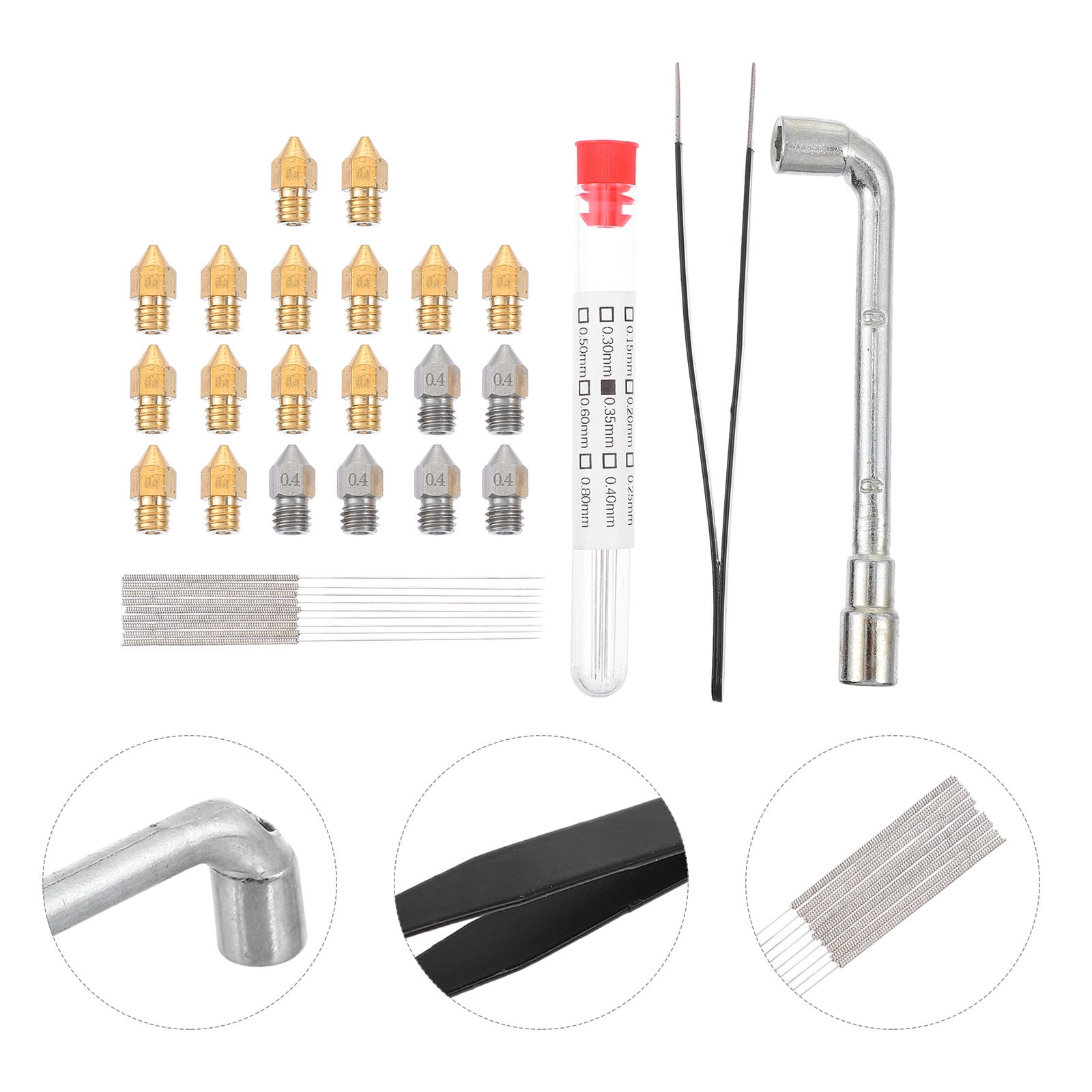 Phenofice 1 Set Printer Cleaning Tool Brass Stainless Steel For 3D ...