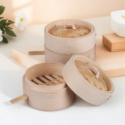 Phenofice Small Round Cooking Steamer Set Ideal for Home Cooking and Buffet Serving, and Easy to Use