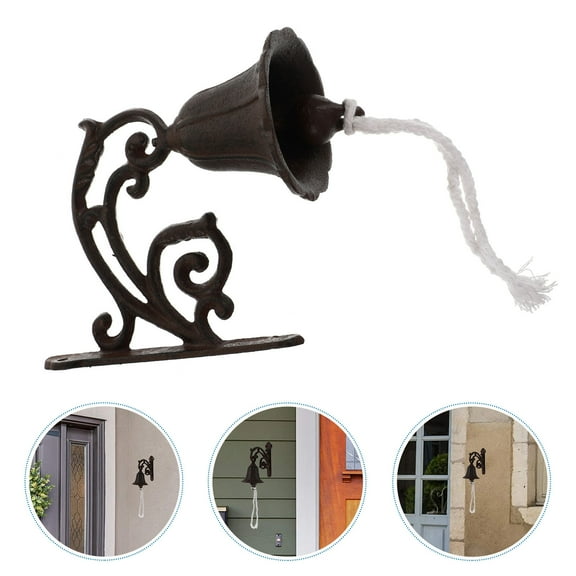 Phenofice 1 Set Traditional Door Bell in Flower Shape with a Rustic Style for Home and Outdoor Use