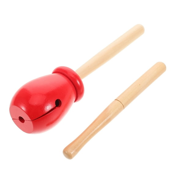 Phenofice 1 Set Wooden Block Percussion Instrument Red Handcrafted Design For Solo Performances