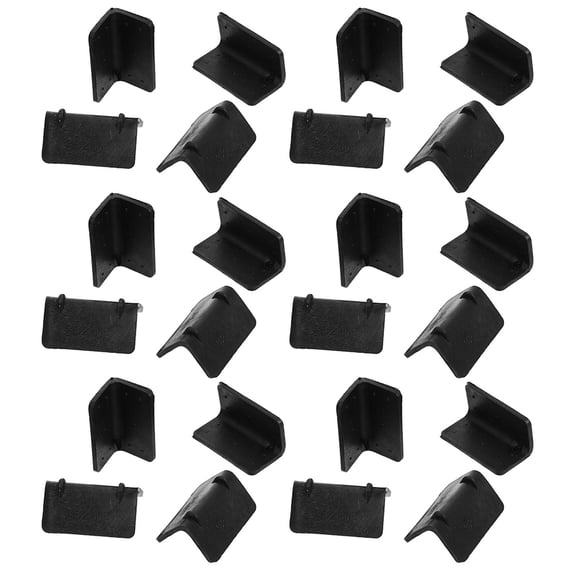 Phenofice 100Pcs Anti-Collision Corner Guard L-Shaped Black Plastic Corner Protectors for Cargo 2.2X1.2X1.2in