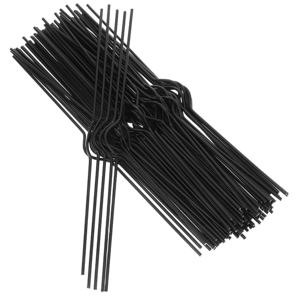 Phenofice 20cm Black Wire Hooks for Calendar Binder Photo Album Hanging 100 Pieces