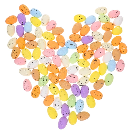 Phenofice 100 Pcs Easter Foam Eggs, Assorted Colors Fake Eggs for Spring Holiday Decor, Basket Fillers, Crafts, Party Supplies