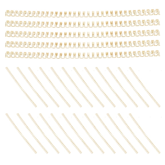 Phenofice 100Pcs Golden Wire Binding Spines Metal Spiral Book Binder Rings for Professional Use