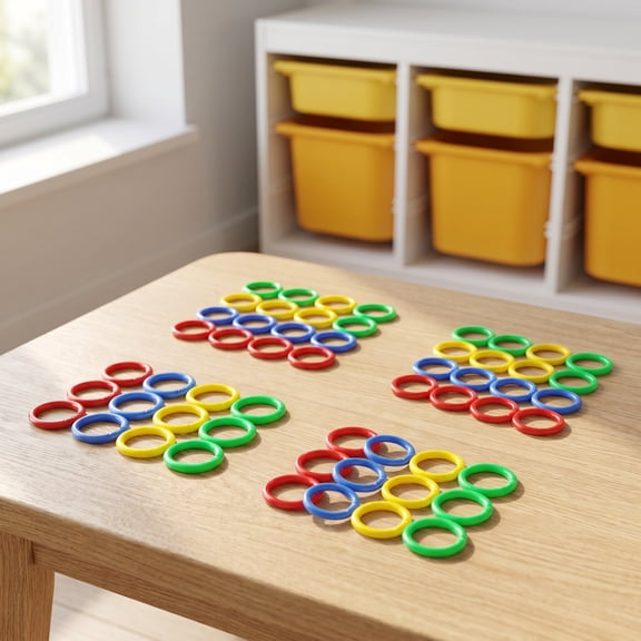 Phenofice 100Pcs Assorted Color Plastic Loose Leaf Binder Rings for Daily Office and Craft Use