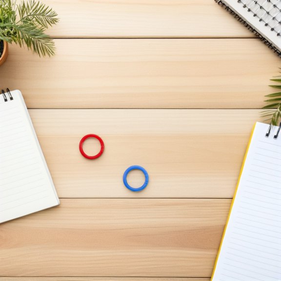 Phenofice 100Pcs Openable Plastic Book Rings Secure Locking for Index Cards Calendars and Notes