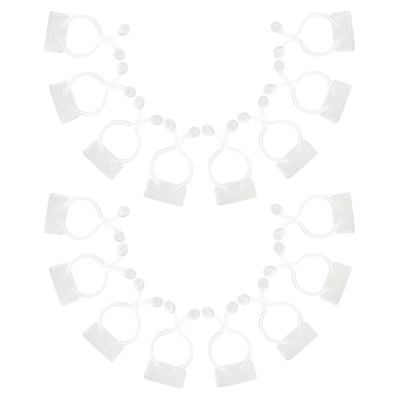 Phenofice 100Pcs Plant Climbing Wall Fixture Clips Self Adhesive White Trellis Hooks for Indoor Garden
