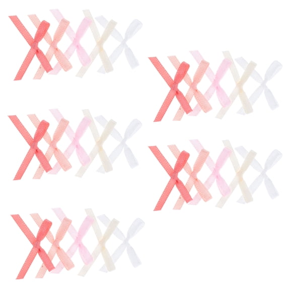 Phenofice Mini Bows For Crafts Pink Nylon 100Pcs Diy Crafts Wrapping Home Decor