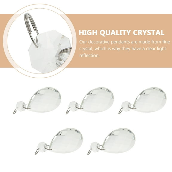 Phenofice 10Pcs Crystal Pendant Replacement Crystals for Lamps and Chandeliers