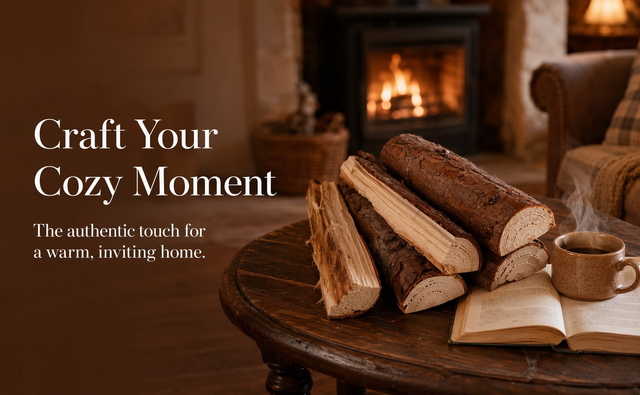 Phenofice 10Pcs Decorative Fireplace Logs Brown Dried Wood Sticks