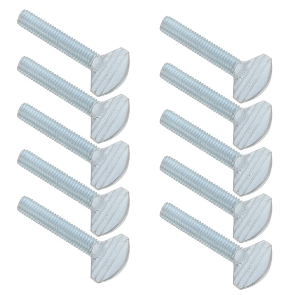 Phenofice 10Pcs Quick Release Thumb Screws Hand Operated Plated Silver Carbon Steel Bolts for Display Racks