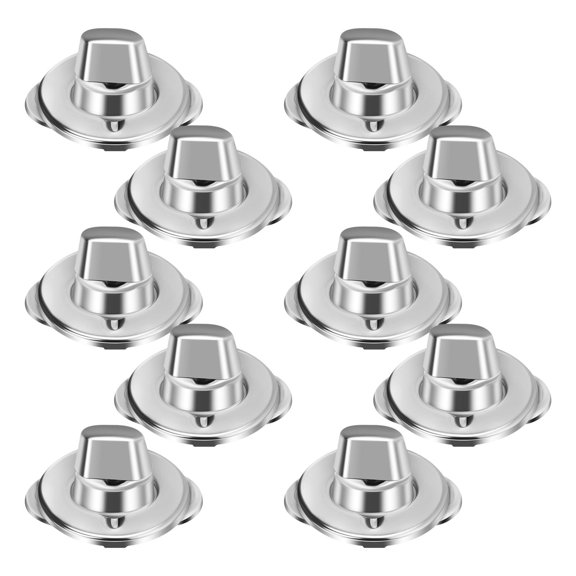 Phenofice 10Sets Stainless Steel Knurled Thumb Screws for Canvas Fastener Turn Buttons Plated Silver Finish