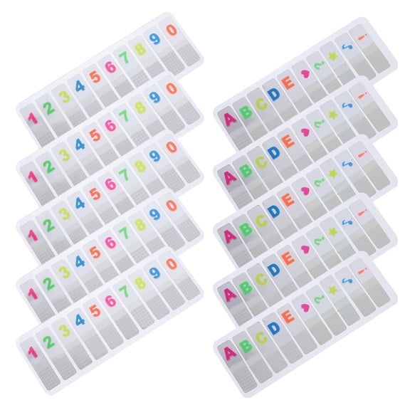 Phenofice 10 Sets Assorted Color Removable Letter & Number Index Tabs for Organized Filing and Annotation