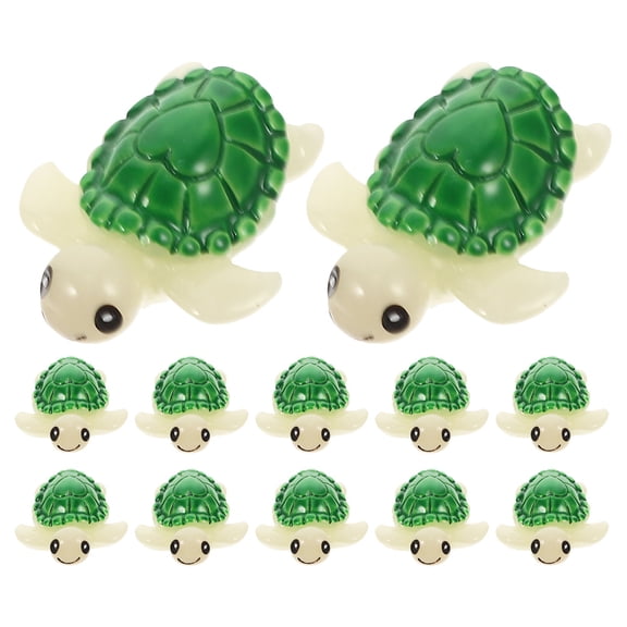 Phenofice Set of 12 Small Tortoise Figurines, Assorted Colors, Synthetic Resin Decorative Collectibles