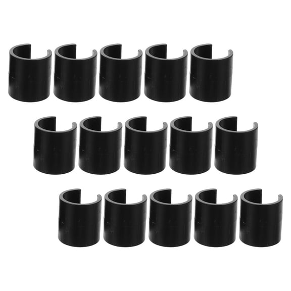 Phenofice 15Pcs Black ABS C Clamps Anti Wind Flag Clips for Garden Outdoor Flags