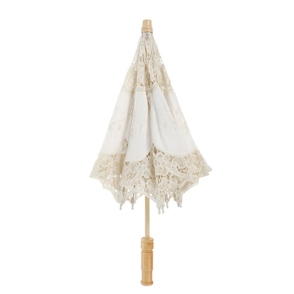 Phenofice 1Pack Old Fashion Umbrella Vintage Lace Umbrellas for Decoration 19.7X19.7X17.3in