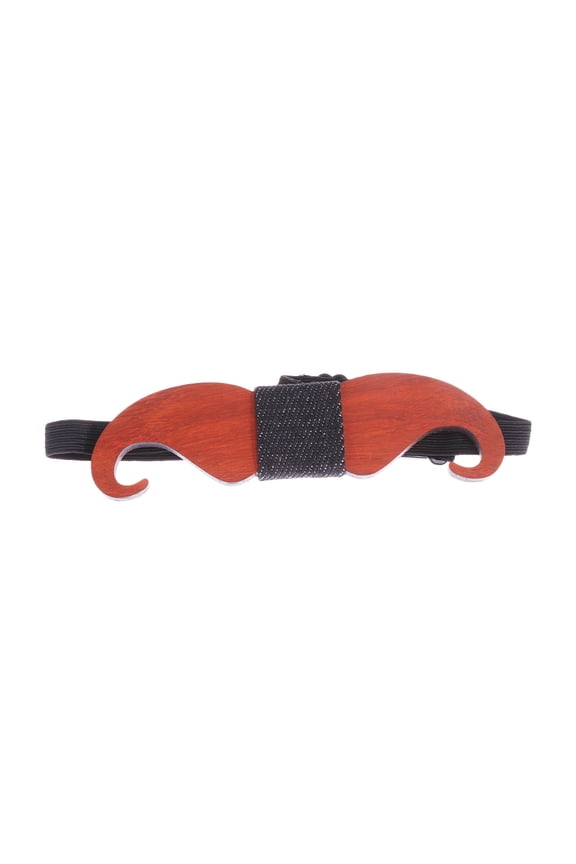1Pack Red Chic Wood Bowtie with Durable Adjustable Strap for at Party Wedding Festival
