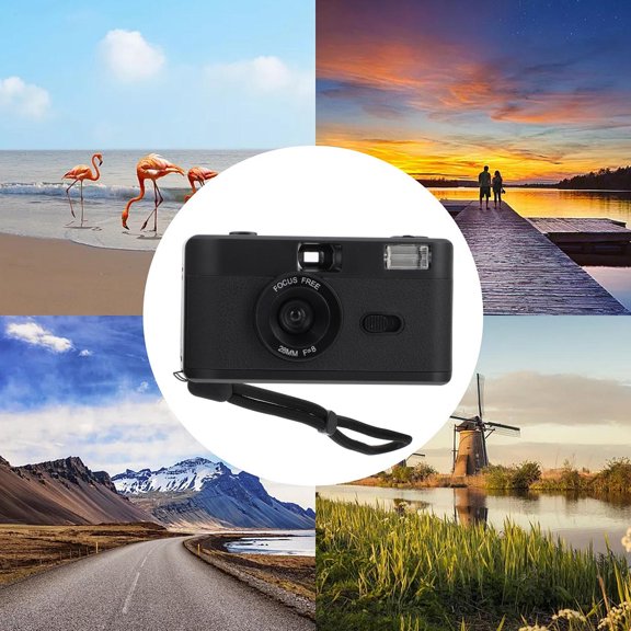 Phenofice Retro Style ABS Film Camera with Built-in Flash, Simple Design for Easy Use and Photography